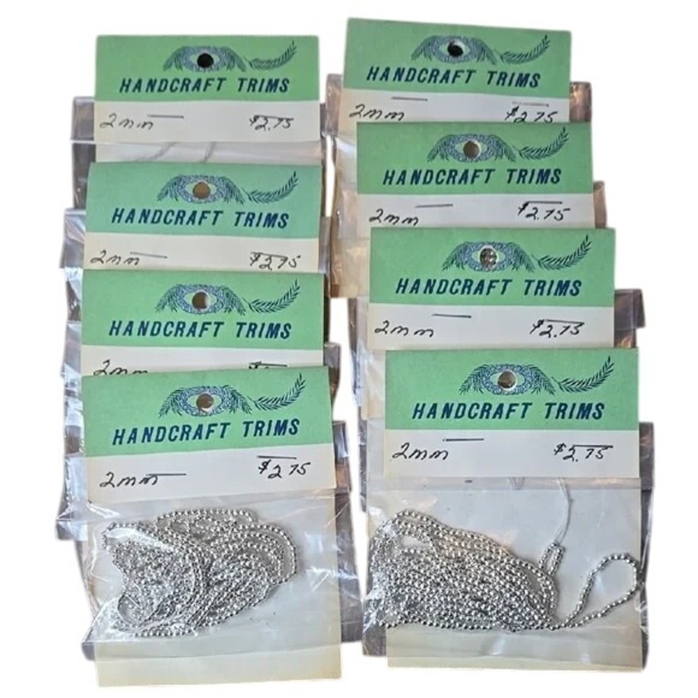 Handcraft Trims Bead String Bundle, 2mm, 8 Packs